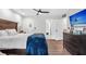 Bedroom featuring hardwood floors, ceiling fan, and white trim at 2040 Shell Ring Cir, Mount Pleasant, SC 29466