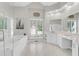 Main bathroom featuring dual vanities, large tub, separate shower and tile floors at 2791 Gaston Gate, Mount Pleasant, SC 29466