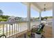 Charming porch with white railings, wood floors, and views of the neighborhood and surrounding trees at 2828 Wagner Way, Mount Pleasant, SC 29466