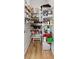 Walk-in pantry with wire shelving fully stocked with food, spices, and cooking essentials at 2828 Wagner Way, Mount Pleasant, SC 29466