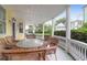 Covered porch showcasing a dining table with chairs overlooking the neighborhood at 29 Smith St, Charleston, SC 29401