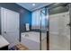 Bright bathroom with a walk-in shower and soaking tub at 314 Freeland Way, Moncks Corner, SC 29461