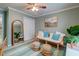 Cozy bedroom with a stylish daybed, colorful rug, and ample natural light at 314 Freeland Way, Moncks Corner, SC 29461