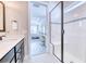 Bathroom features glass enclosed shower, vanity, and tiled flooring at 344 Seaside Trl, Summerville, SC 29486