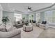 Spacious living room with neutral colors, comfortable seating, and a view into other rooms, ideal for Gathering gatherings at 3555 Colonel Vanderhorst Cir, Mount Pleasant, SC 29466
