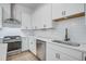 Well-appointed kitchen with stainless steel appliances, white cabinets, and tiled backsplash at 4067 S Rhett Ave, North Charleston, SC 29405