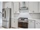 Modern kitchen with stainless steel appliances and white cabinets at 4067 S Rhett Ave, North Charleston, SC 29405