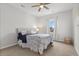 Bright bedroom with a ceiling fan and patterned bedding at 470 Sanctuary Park Dr, Summerville, SC 29486