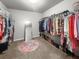 Bright walk-in closet with plenty of room for storage, showcasing clothing racks, shelving, and a stylish rug at 470 Sanctuary Park Dr, Summerville, SC 29486
