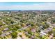 Scenic aerial view of a city neighborhood with mature trees, featuring a bridge and skyline in the distance at 66 Darlington Ave, Charleston, SC 29403