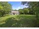 Large, grassy backyard with a building in the back at 7879 Gull Bay Dr, Awendaw, SC 29429
