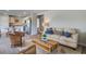 Cozy living room and adjacent kitchen with stainless steel appliances, a modern, open concept design at 8010 Rackham Rd, Hollywood, SC 29470