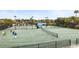 Outdoor tennis courts with green surface, surrounded by fencing and trees, offering a great recreational amenity at 9002 Palmetto Dr # 420, Isle of Palms, SC 29451