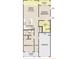 This floor plan features a Gathering room, kitchen, two bedrooms, two bathrooms, and a garage at 913 Dusk Dr, Summerville, SC 29486
