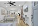 Bright living room with hardwood floors, exposed brick, and modern decor at 920 Simmons Ave, Summerville, SC 29483