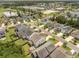 Wide aerial view of a neighborhood with houses, a well-maintained landscape, and nearby amenities showcasing community living at 106 Sago Ct, Summerville, SC 29486