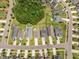High angle view capturing the layout of a well planned neighborhood, showing houses and green spaces at 106 Sago Ct, Summerville, SC 29486
