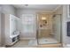 A bathroom featuring a glass shower and a built-in bench at 106 Sago Ct, Summerville, SC 29486