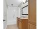 Bathroom with tile floor, a shower and bathtub combination, and a vanity and mirror at 112 Fox Chase Dr, Goose Creek, SC 29445