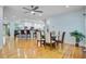 Light-filled open-concept kitchen and dining area, great for entertaining at 142 Maxwell Rd, Summerville, SC 29483