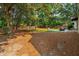 Expansive backyard with lawn, mature trees, a seating area and a fire pit, perfect for outdoor relaxation at 1446 Burningtree Rd, Charleston, SC 29412