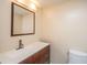 Bathroom with modern vanity, mirror, and fixtures at 1686 Hunters Run Dr, Mount Pleasant, SC 29464