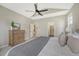 Comfortable main bedroom featuring a walk-in closet and ensuite bathroom at 1800 Palmetto Isle Dr, Mount Pleasant, SC 29466