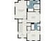 Upstairs floorplan featuring three bedrooms, including the main bedroom with walk-in closet, and three bathrooms at 209 Barberry St, Summerville, SC 29483