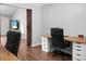 Well lit home office featuring a wood desk and laminate floors at 213 Avonshire Dr, Summerville, SC 29483