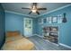 Bedroom with ample natural light, hardwood flooring, and stylish decor at 215 Bramblewood Dr, Summerville, SC 29485