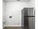 Kitchen features modern stainless steel refrigerator and laminate countertops at 2174 Eleanor Dr, North Charleston, SC 29406