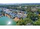 Birds-eye view of homes in a lakeside community, showcasing waterfront living and natural beauty at 2257 Magnolia Meadows Dr, Mount Pleasant, SC 29464