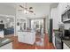 Bright and open kitchen with an island, stainless appliances, and adjacent dining area at 2257 Magnolia Meadows Dr, Mount Pleasant, SC 29464