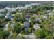 Aerial view of the property at 2293 Beckenham Dr, nestled among lush greenery and serene waterways at 2293 Beckenham Dr, Mount Pleasant, SC 29466