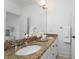 The bathroom features a granite countertop and a large mirror at 2293 Beckenham Dr, Mount Pleasant, SC 29466