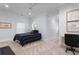 Neutral bedroom featuring a ceiling fan, oval window and light blue walls at 2293 Beckenham Dr, Mount Pleasant, SC 29466