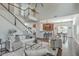 View of the home's open concept plan with living, kitchen, and dining spaces at 240 Mayfield Dr, Goose Creek, SC 29445