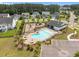 Aerial view of a community pool and playground at 255 Saxony Loop, Summerville, SC 29486