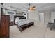 The primary bedroom showcases a decorative ceiling, neutral walls, plush carpet and an ensuite bathroom at 255 Saxony Loop, Summerville, SC 29486