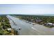Expansive aerial view of a waterfront community with private boat docks and stunning ocean views at 2619 Buccaneer Rd, Isle of Palms, SC 29451