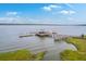 Picturesque community dock with a gazebo extending into the waterway surrounded by marsh grasses at 2710 Mcfadden Way, Johns Island, SC 29455