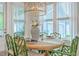 Bright dining room with stylish light fixture, round table, and seating for six, perfect for gatherings at 2710 Mcfadden Way, Johns Island, SC 29455