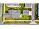 Aerial view of the property showcasing the house, detached garage, and well-maintained yard and neighborhood at 312 Clearpath Dr, Summerville, SC 29486