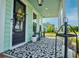 Charming front porch with stylish black and white floor decor, and elegant decor at 312 Clearpath Dr, Summerville, SC 29486