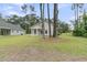 A large backyard with trees providing shade and privacy for the cozy single story home at 3214 Pinewood Dr, Ladson, SC 29456