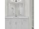 Bathroom vanity with modern hardware and fixtures, bright lighting and neutral color palette at 3214 Pinewood Dr, Ladson, SC 29456