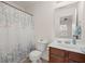 A full bathroom featuring a shower and tub combo, vanity, and neutral fixtures at 333 Flyway Rd, Goose Creek, SC 29445