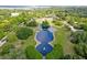 Stunning aerial view of a community park featuring a unique water feature and lush greenery at 340 President St, Charleston, SC 29403