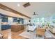 A stylish open-concept living area has hardwood floors, and modern decor at 340 President St, Charleston, SC 29403