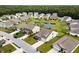 Aerial view of homes in a neighborhood featuring a pond at 3431 Great Egret Dr, Johns Island, SC 29455